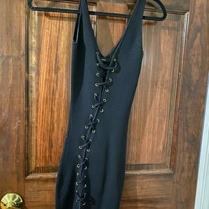 Cute little black dress laced up in the front